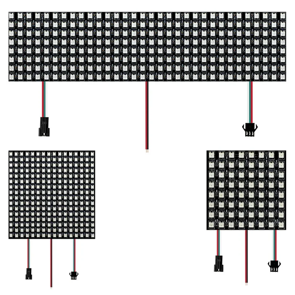 5pcs WS2812B RGB LED digitálne flexibilné individuálne adresovateľné panelové pásové svetlo WS2812 8x8 16x16 8x32 Modul Matrix Screen DC5V