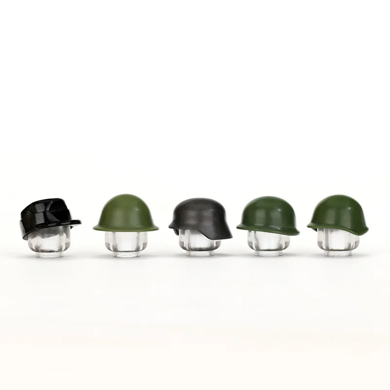 5PCS WW2 Helme Hat Modern Soldier Gun Gun Moc Swat City Policajné vojenské zbrane Playmobil Figures Building Block Brick Mini Hračky
