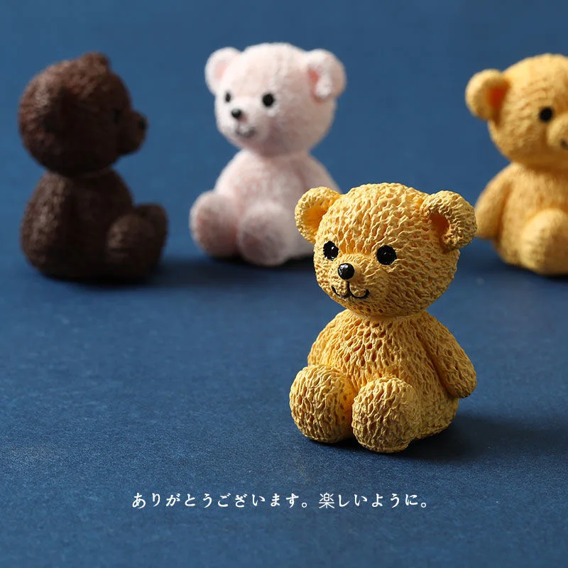 5pcs živici kawaii medveď figúrky miniatúrne remeselné remeselné záhradné ozdoby Miniatúrny dom pre bábiky Domáce dekorácie Príslušenstvo HOT PREDAJ HORDY