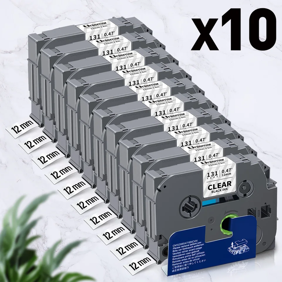 5pk/10pk 6/9/12 mm TZE231 Kompatibilný pre brat P-Touch TZE221 TZE211 TZE-WHITE TAPE LAMINÁCIA PRE BROTHER PTH110 TLAČ
