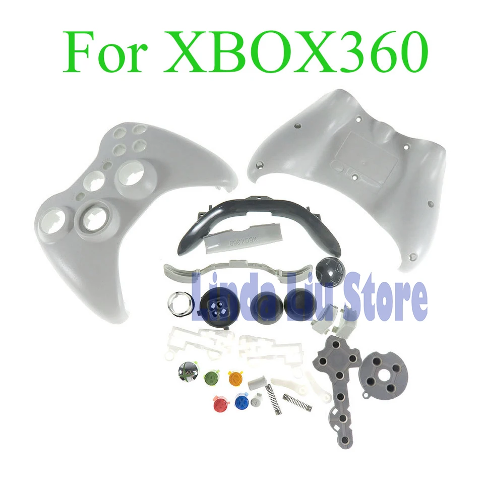 5sety puzdro na puzdro so všetkými dielmi tlačidla plná škrupina pre Xbox360 Xbox 360 Joystick Wired Cover Ovládača