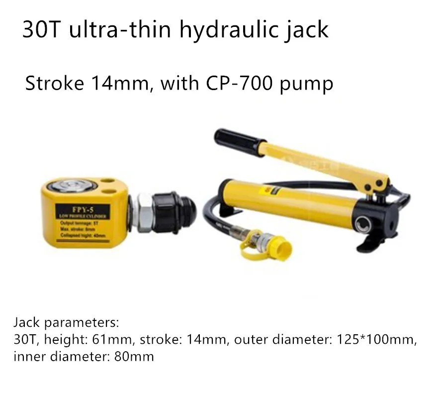 5T ultra tenký hydraulický zdvihák prenosný samostatný hydraulický valc