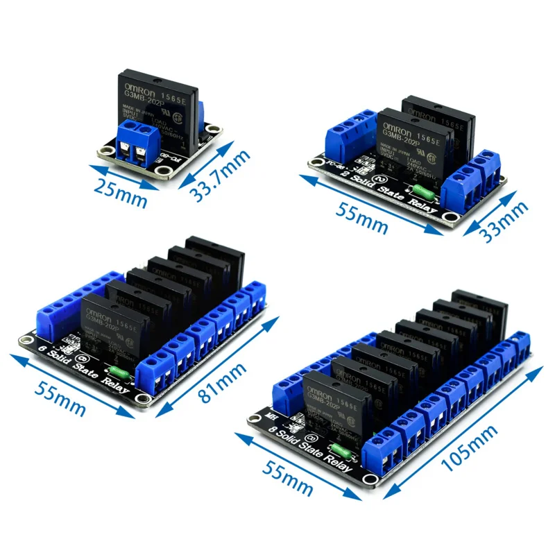 5V 1 2 4 8 kanál SSR vysoký nízkoúrovňový reléový reléový modul 250V 2A pre Arduino