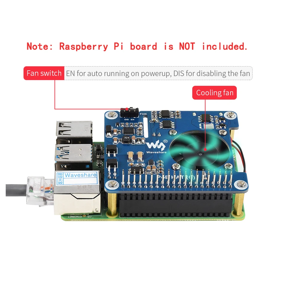 5V 12V PI4B Poe Hat pre RPI Raspberry Pi 3B Plus 4B Výkon cez Ethernet Modul chladiča chladiča FEATSINK BREACHOUT Shield