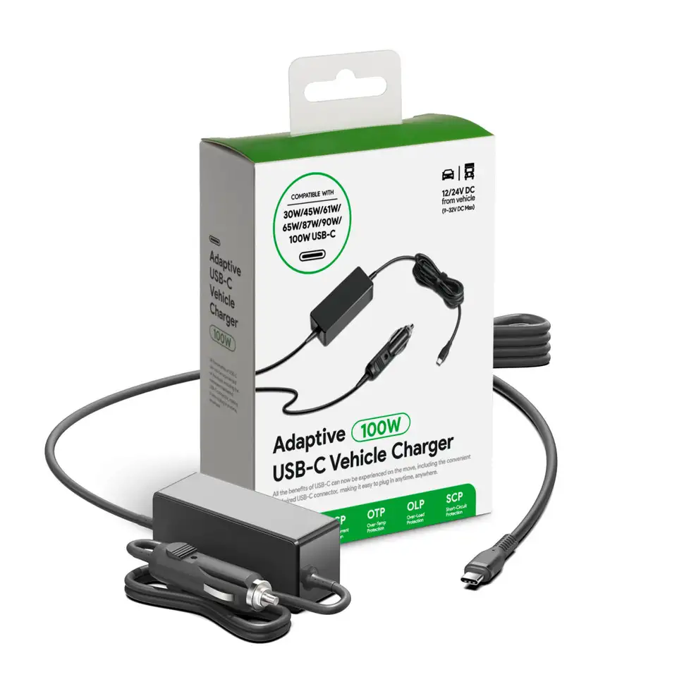 5V-20V 100W 65W USB Typ C DC nabíjačka automobilu Univerzálny telefónny adaptér pre notebook pre MacBook Lenovo rýchlo nabíjacie cigarety Zapaľovač 12-24V