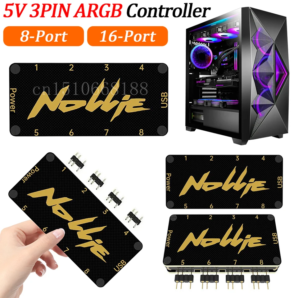 5V 3PIN ARGB SignalRGB SignalRGB OpenRGB ARGB VENTRÁR CORNIER SATA Power 8/16 Cesta pre rozšírené rozhranie základnej dosky