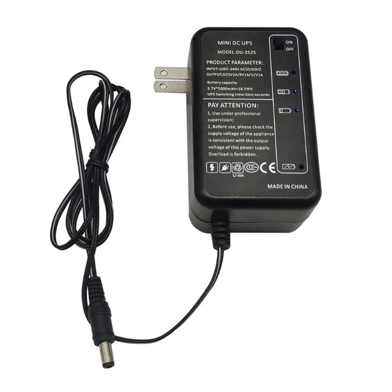 5V 9V 12V 18,5Wh 5000 mAh UPS UPS Adaptér napájania napájania 5.5x2.1mm výstup pre bezdrôtový smerovač CCTV Camera