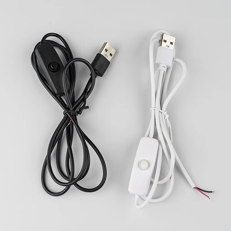 5V prepínač napájacieho vodiča 1m/1,5 m samec USB na 2 Kábel jadrového pripojenia 501 Vypnuté 2A pre LED pásové svetlo žiarovky svetlo