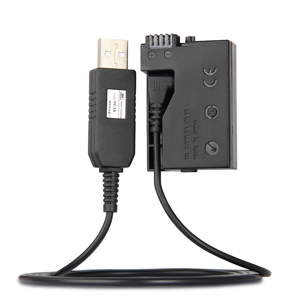 5V USB ACK-E8 DR-E8 LP-E8 Power Adapter Drim Dcum Battery DC Coupler pre Canon EOS 550D 600D 650D 700D T2I T3i T4i X4 X5