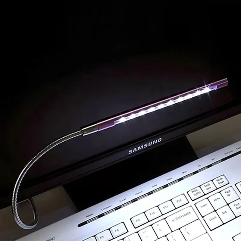 5V USB kniha LIGHT LED LAMP LAMP Prenosná flexibilná mini nočná stolová stolová lampa pre notebook s notebookom počítač počítač