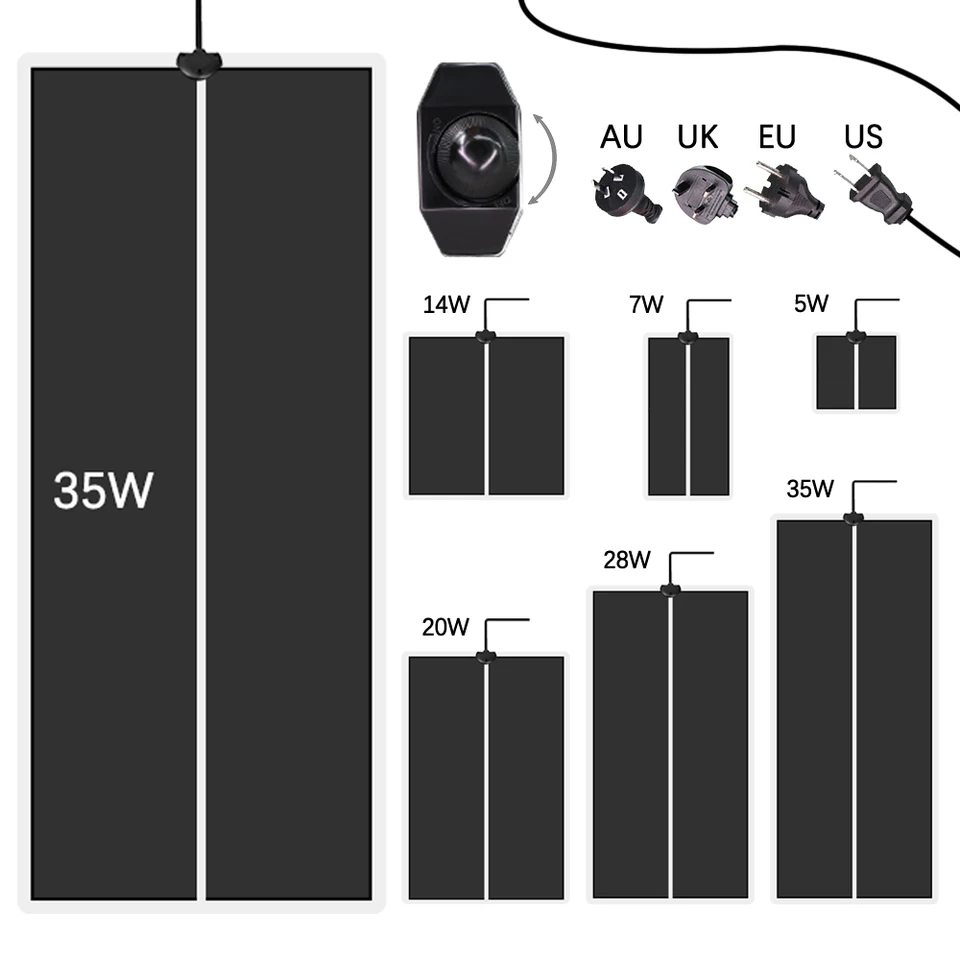 5W-35 W semená sadenice Závod ZATVORENIE Teplá rohož Vnútorné záhradné plazy Tepelné podložky Nastaviteľný teplotný regulátor vodotesný kryt