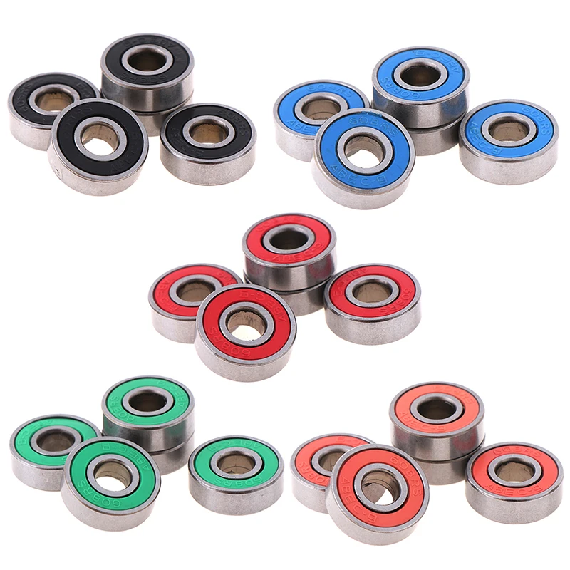 5x ABEC-9 608 2RS Inline Roller Skate Wheel Lose Proti-Rustova skateboardový ložisko koleso Červená utesnená hriadeľ 8x22x7mm