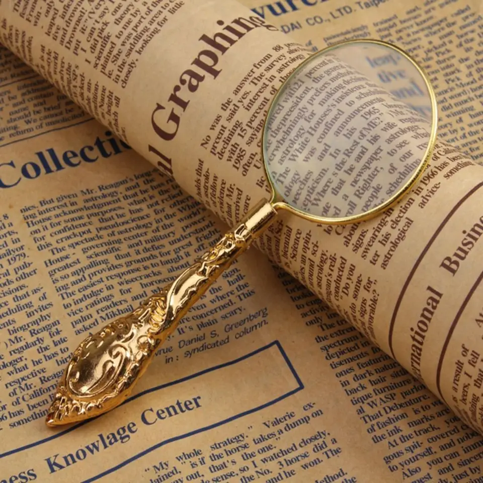 5x Zvonenie sklenené ručné ručné ručné rukoväte sklenené šošovky 12.5*4,7*1 cm retro európsky lupový lupa prenosný vreckový náradie
