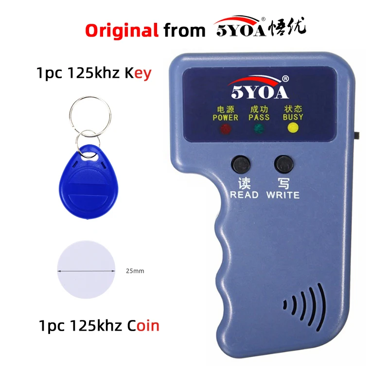 5YOA Opakujúci vreckový počítač 125 kHz EM4100 5200 RFID ID COPLEPLIVO Kopírka Duplicator Duplicator T5577