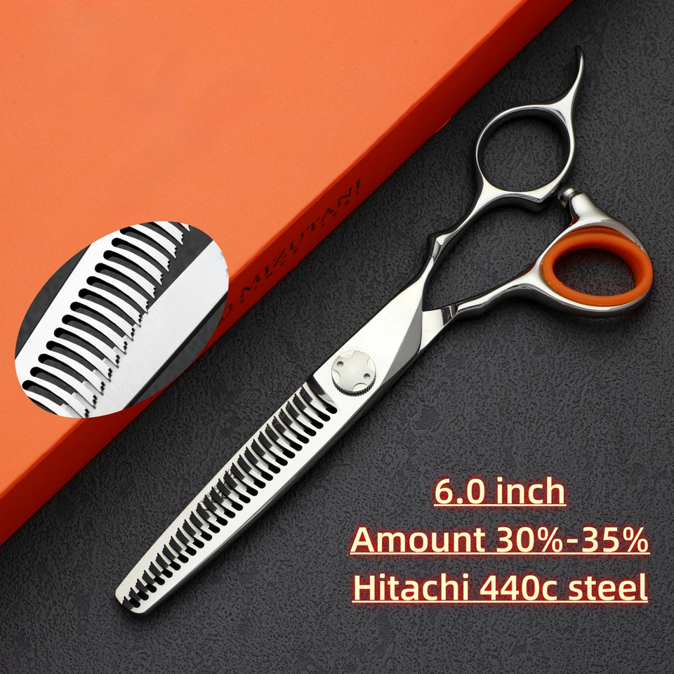 6,0 palca Profesionálne Hiar Riedni nožnice ， oceľové kadernícke nožnice Hitachi 440C