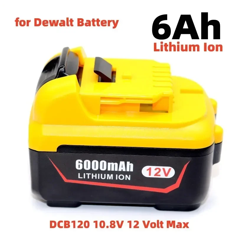 6.0AH výmena za dewalt DCB120 lítium-iónové batérie 12V 6AH batérie DCB123 DCB125 DCB124 DCB122 DCD710