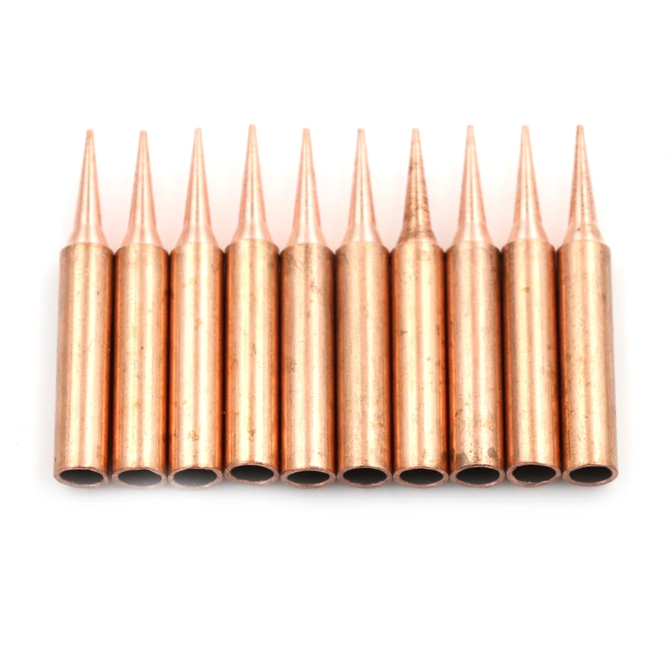 6/10ks/set Pure Copper Free Free Spájnutie TIPS Iron TIPS 900M-T Zváracia hlava pre 936 937 súpravy spájkovacích staníc