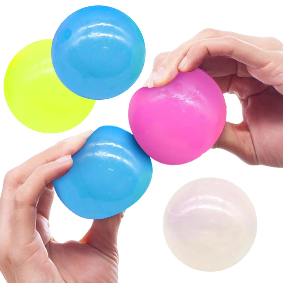 6/11/16ks Luminous Stres Leting Balls, ktoré sa držia na stropnej zábavnej dekompresii fidget hračky Lumi Balls pre deti a dospelých