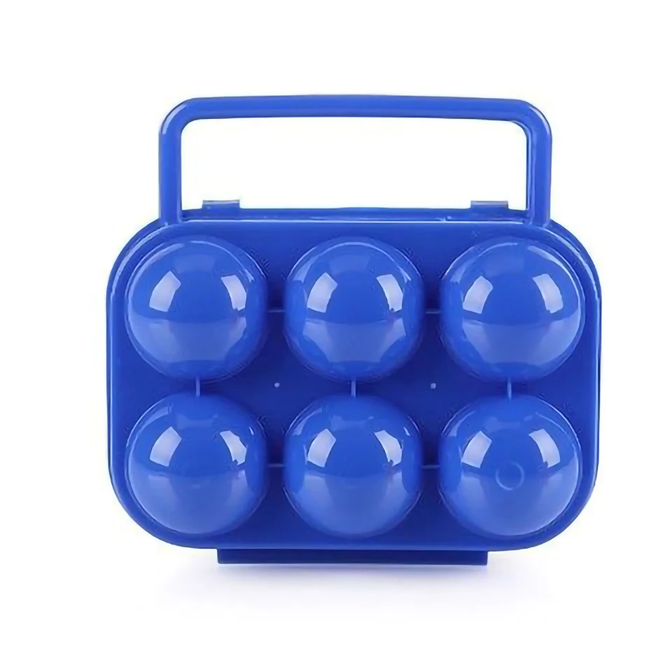 6/12 mriežky vajcia skladovacie boxy prenosné plastové držiaky vajíčok pre vonkajšie kempingové piknik Organizátor box kuchynské doplnky