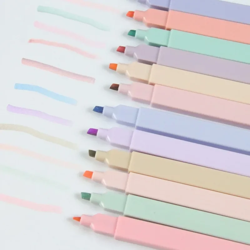 6/12ks farebná tyč Morandi zvýrazňovač macaron Eye Care Color Light Per Color Notebook Pen Zvýraznenie značkového pera