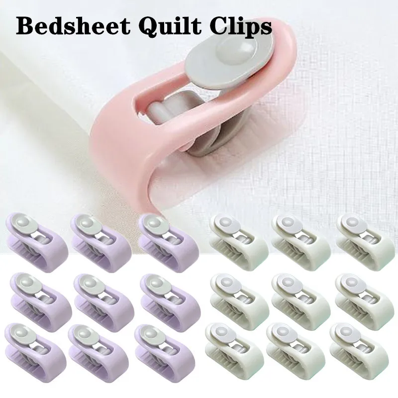6/12ks klipy Bedsheet Clips Non-skĺznutie prikrývok prikrývky Prikrývky prikrývky prikrývky prikrývka prikrývka prikrývka Upevňovacia klipová plošina Zariadenie