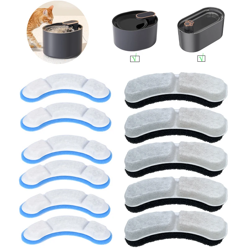 6/12kstrom Cat Water Fountain Nahradené filtrové filtre na výmenu uhlíka pre príslušenstvo fontány Pet Fountain