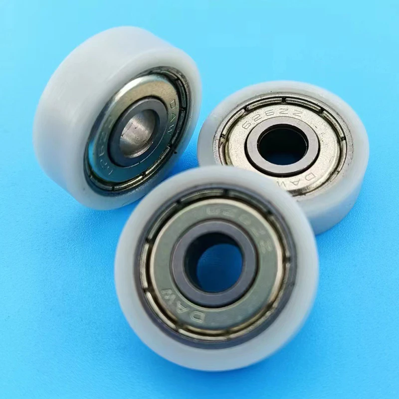 6*22*7 mm planárne koleso nylon nylonová kladka pomlčie guľôčkové ložisko kladky ložisko Posuvné dopravné koleso koleso