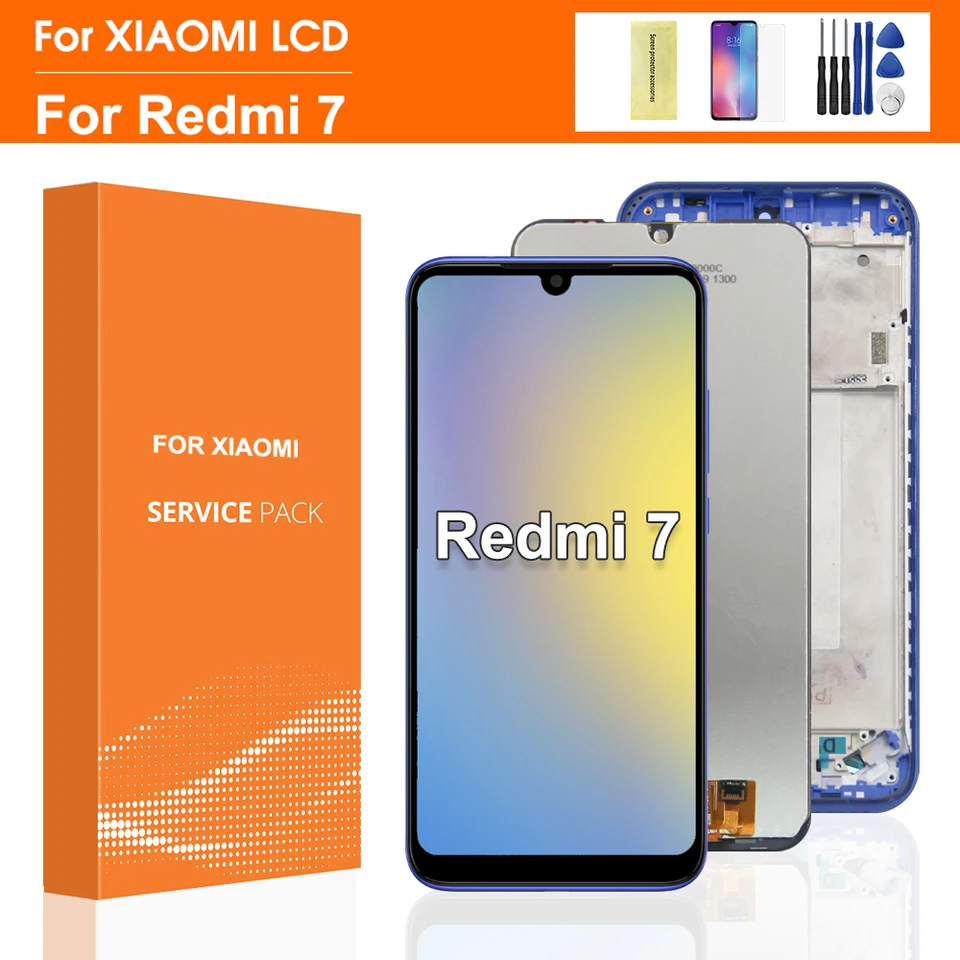 6.26 '' pre Xiaomi Redmi 7 LCD displej dotykovej obrazovky Digitalizátor s výmenou rámu za obrazovku Redmi 7 LCD