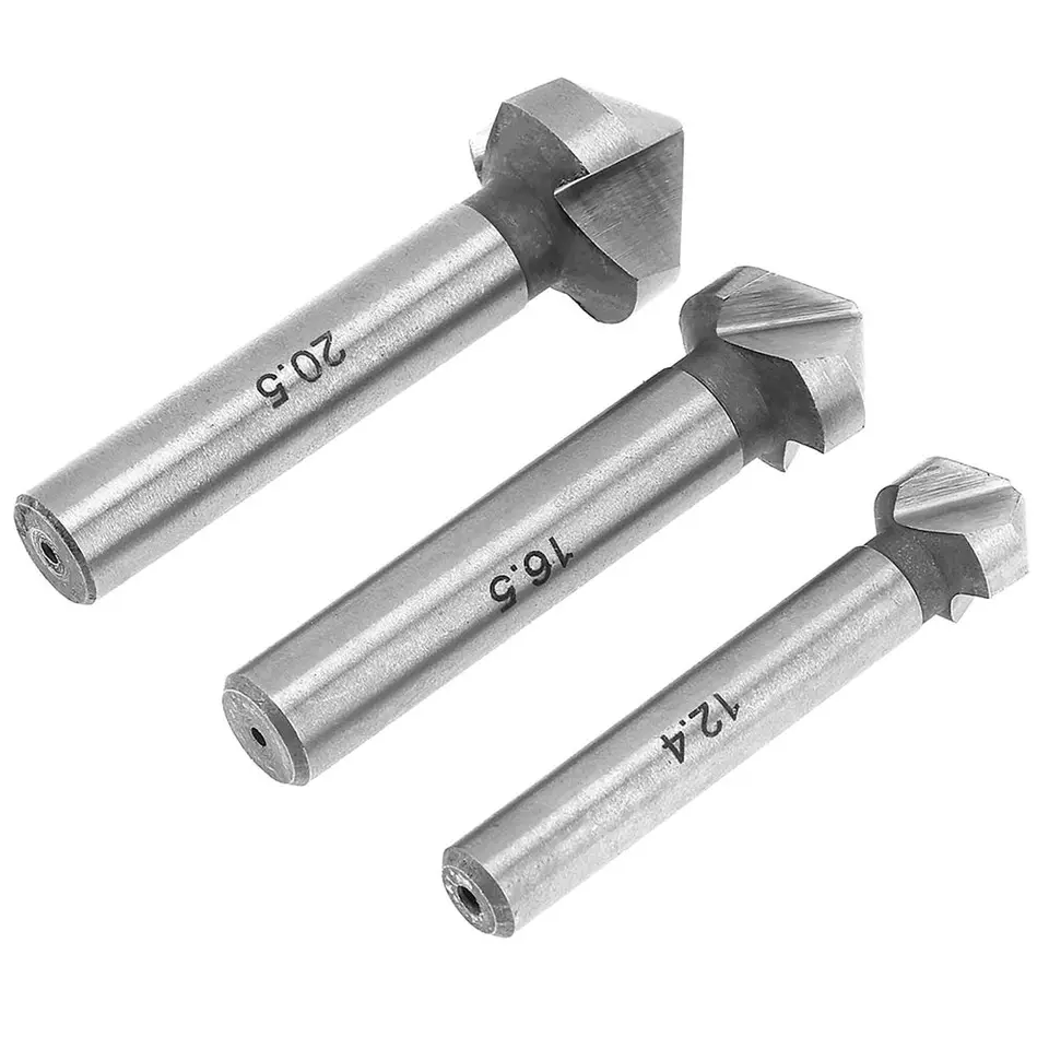 6.3/8.3/10,4/12,4/16,5/20,5 mm 3 flauta Tvrdé kovy Cutter Ručné nástroje na ruky nástrojov KONTROLUJÚCE Vŕtanie BIT TROJ HRADY