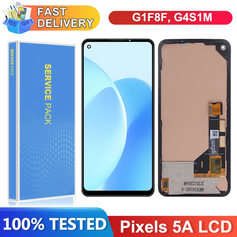6.34 '' pre Google Pixel 5A 5G G1F8F G4S1M LCD displej dotykovej dotykovej obrazovky Zostava Digitalizátora Digitalizátor 100% Testované