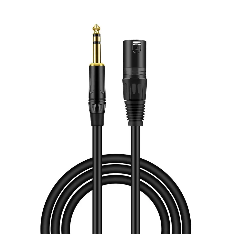 6,35 mm 1/4 palca TRS Muž do xlr mužského audio stereofónneho mikrofónu vyvážený reproduktor mikrofónový kábel