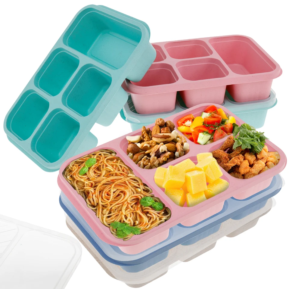 6/4 percenta Bento Box Obed jedlo Preprička Občerstvenie REUSALE Food Storage Box pre kancelársku školskú kemping prenosné sendvičové balenie