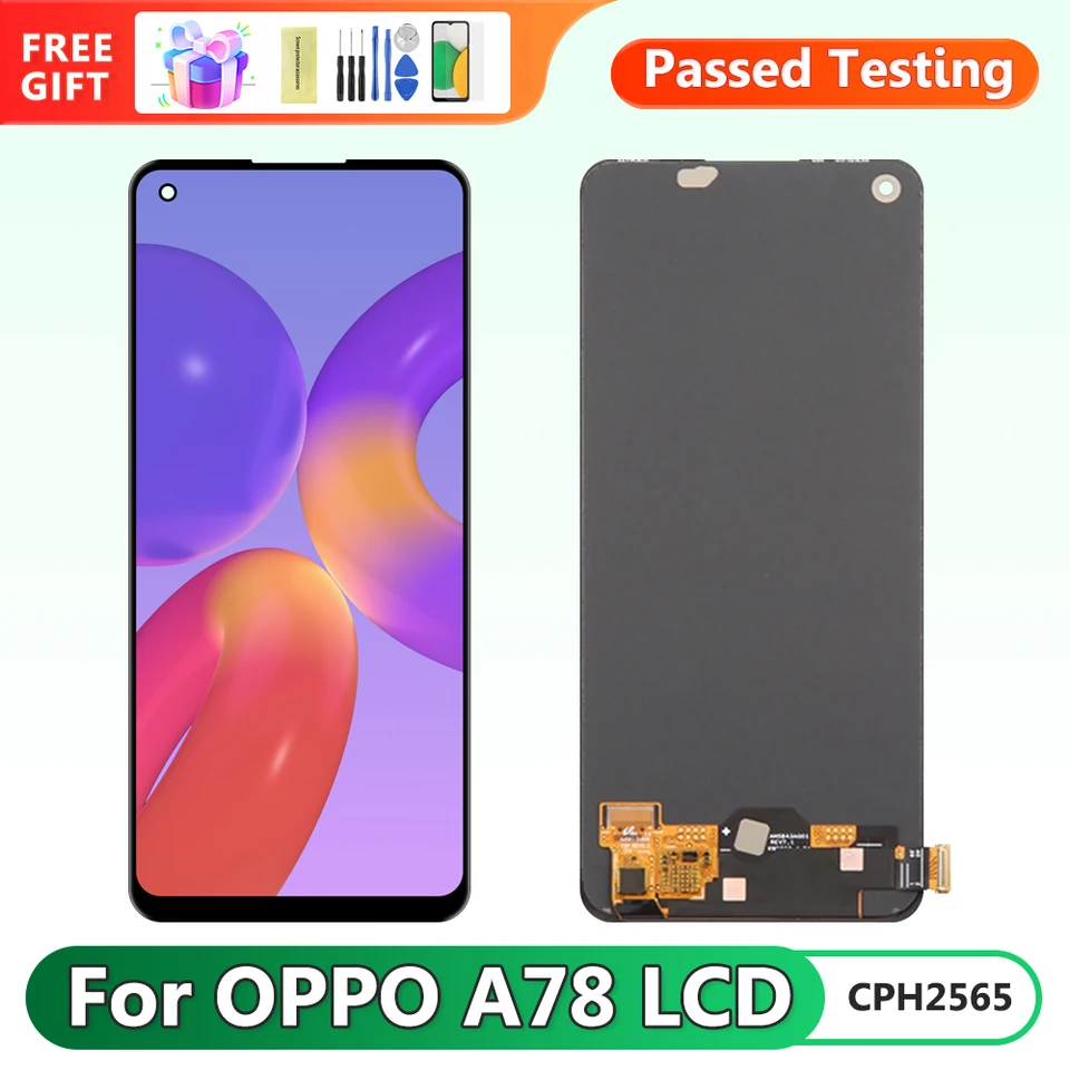 6.43''AMOLED pre OPPO A78 4G LCD A78 CPH2565 DISPICK DISPICE+DIGITÁTOR DIGITÁZIE PRE OPPO A78 4G CPH2565 LCD