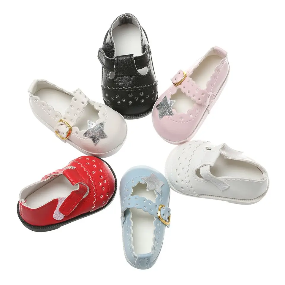 6,5 cm topánky pre bábiky PU kožené mini topánky oblek pre 16 palcov pre bábiky Hračky pre detské darčeky pre bábiky