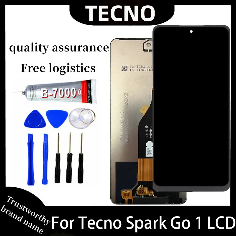 6,6 '' Vysoko kvalitný originál pre Infinix Spark Go 2024 LCD Display Panel Digitalizér dotykového panela pre Tecno Spark Go 1 KL4 obrazovka
