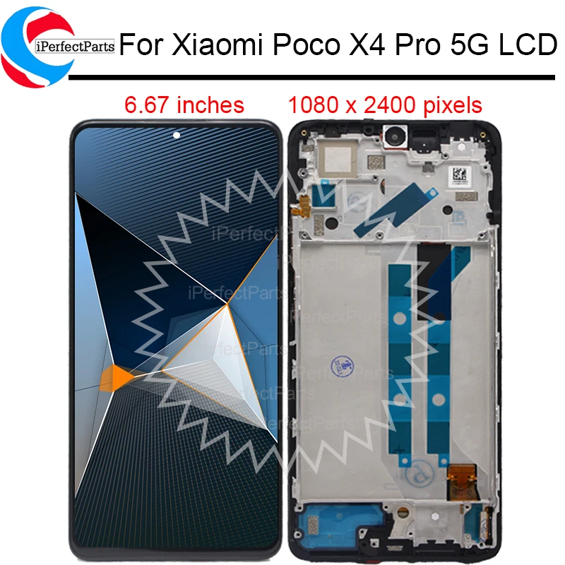 6,67 '' AMOLED pre Xiaomi Poco X4 Pro 5G LCD s zostavou digitalizátora obrazovky dotykového panela pre Xiaomi Poco X4 Pro LCD