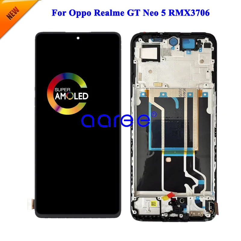 6.74 'LCD Screen Original for Oppo Realme GT NEO 5 LCD pre OPPO Realme GT NEO 5 LCD SCREE DOTUBLE DIGITIZER Zostava