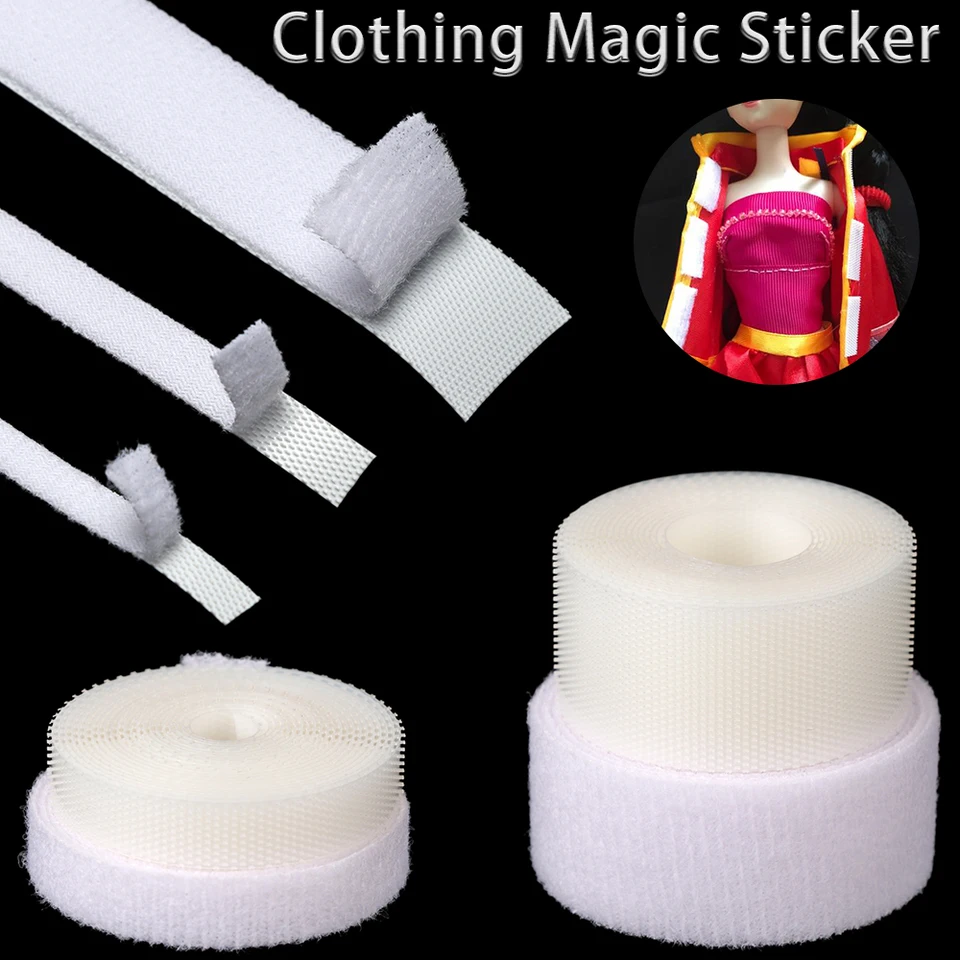 6/8/20 mm upevňovacia páska magická nálepka pre šijacie oblečenie šijacie šaty magická páska Paste remienok DIY DOLL DOLL OBLASOVANÉ DOSTATOČNE