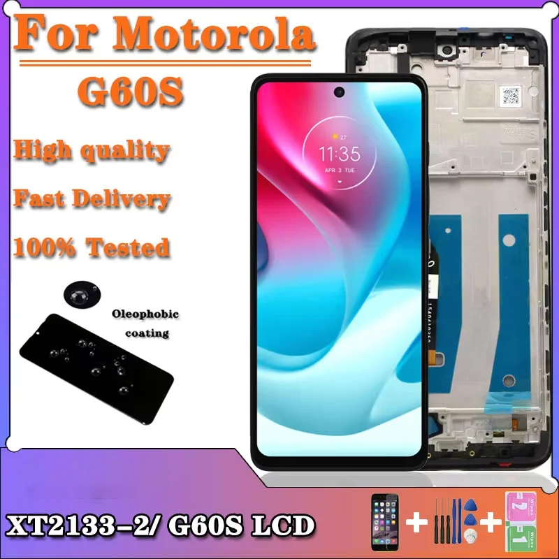 6.8'AAA Kvalita pre Motorola Moto G60S LCD XT2133-2 s obrazovkou dotykového panela Digitalizér Digitalizátora pre Moto G60S LCD