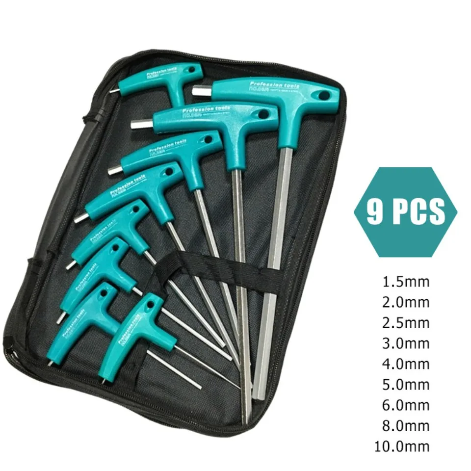 6/9 PCS Allen Key Wrench Set Hexagon Screck Nuts Kits Tachet