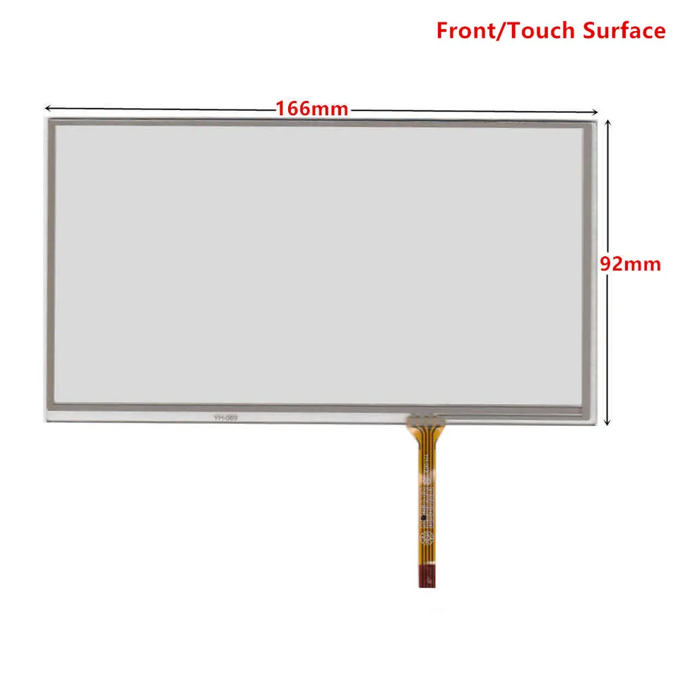 6,95 palca 166 mm x92 mm auto namontované na vozidle DVD GPS navigácie Central Control Restive Dotknutá obrazovka 4-drôtený dotykový panel 4pin