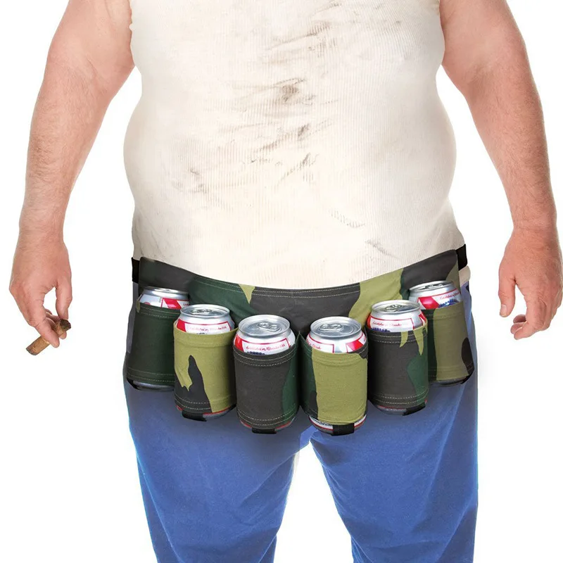 6 balení pivo sóda nápoj camo baster puzdro vonkajšie pivo držiak na fľašu Lov taktický pás pre milovníkov piva