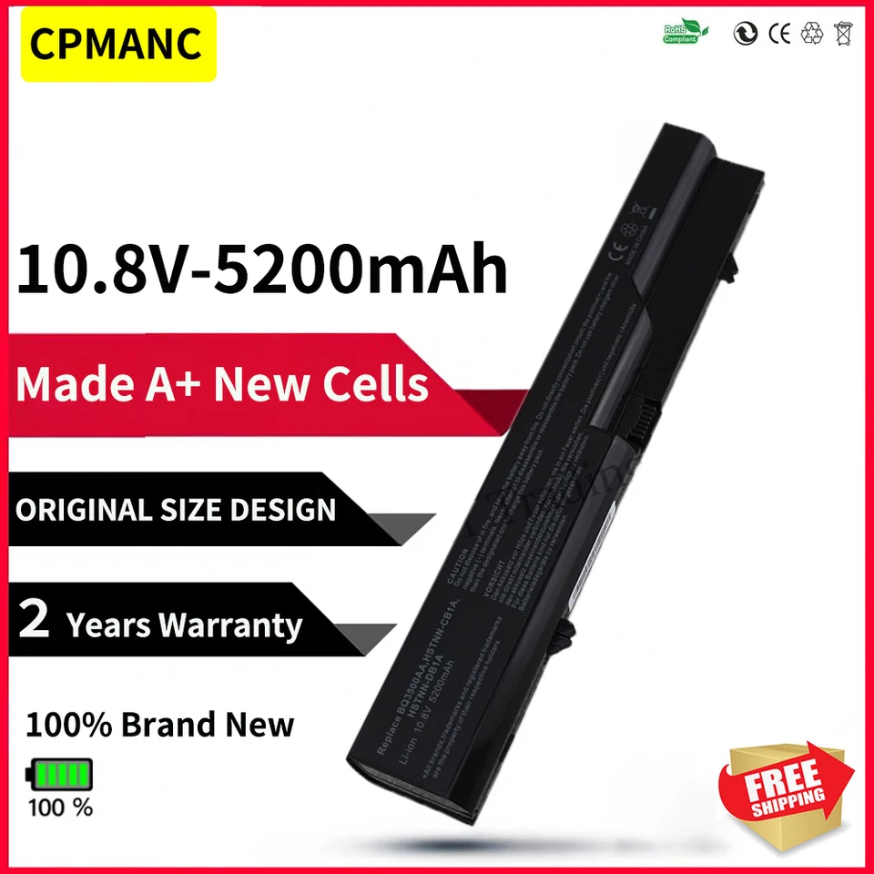 6 buniek 5200 mAh laptop batérie pre HP Probook 4320 4325S 4320S 4321 525S 4321S 4520S 4320T 4326S 4420S 4421S 4425S 4520 620 625S