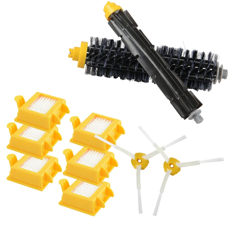 6 HEPA Filter +2 Bočná kefa +1 Set Bristle Brush pre IROBOT ROOMBA 700 760 770 780 Výmena dielov