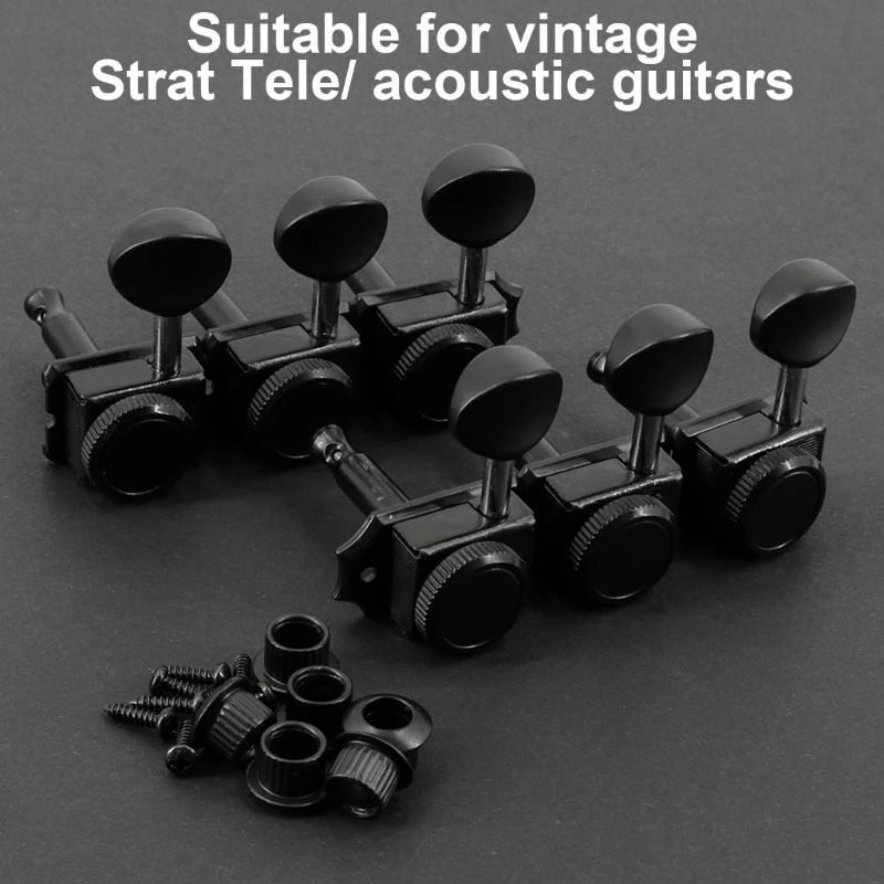 6 Inline Vintage Guitar Locking Tuners Lock String Tunings Key PEGS Hlava ľavá ruka gitarové tunery dropshipping