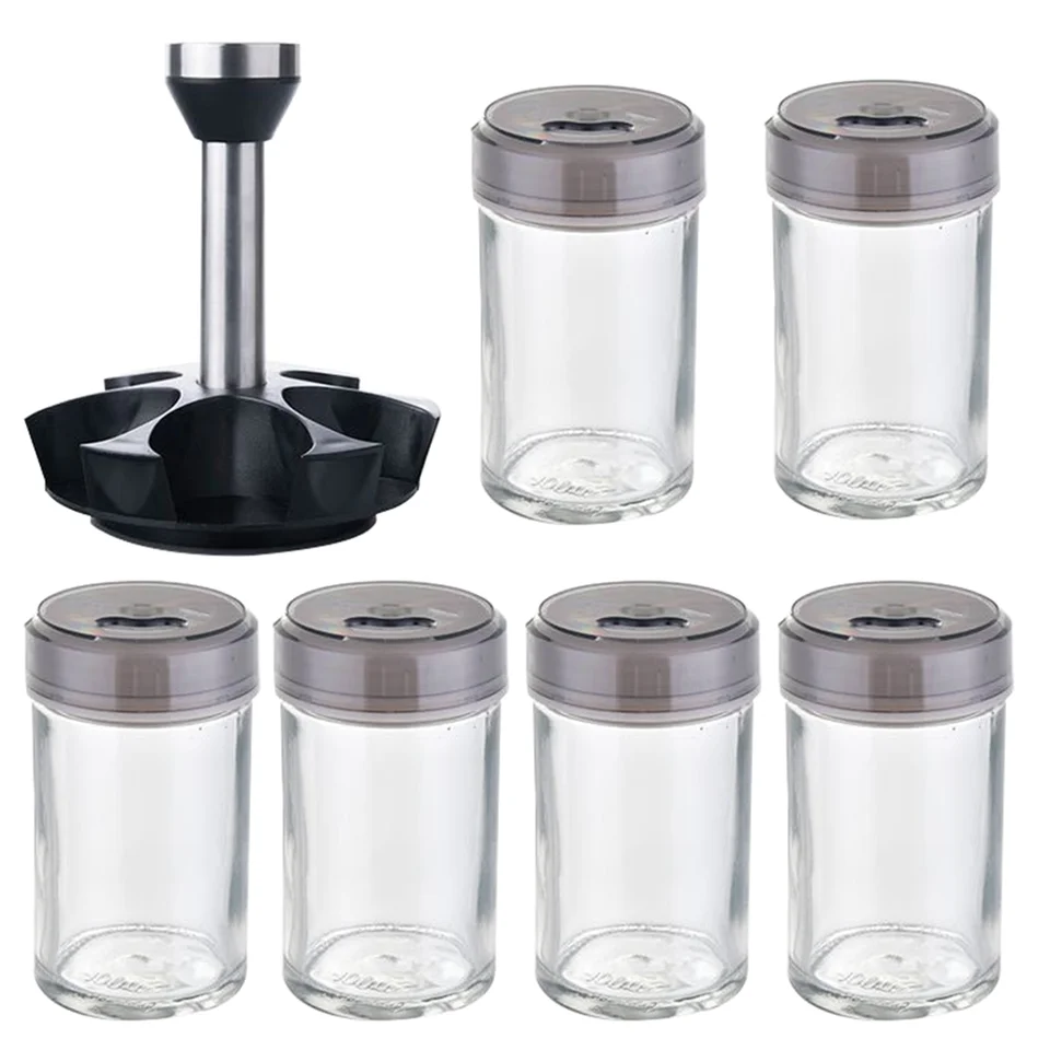 6-jar Organizátor REVOLVICKÝCH ORGANOVÝCH ORGANOVÝCH ORGANOVÝCH, ORGANIZER ORIGING Pulttop a Organizátor korenia (korenia nie sú zahrnuté)