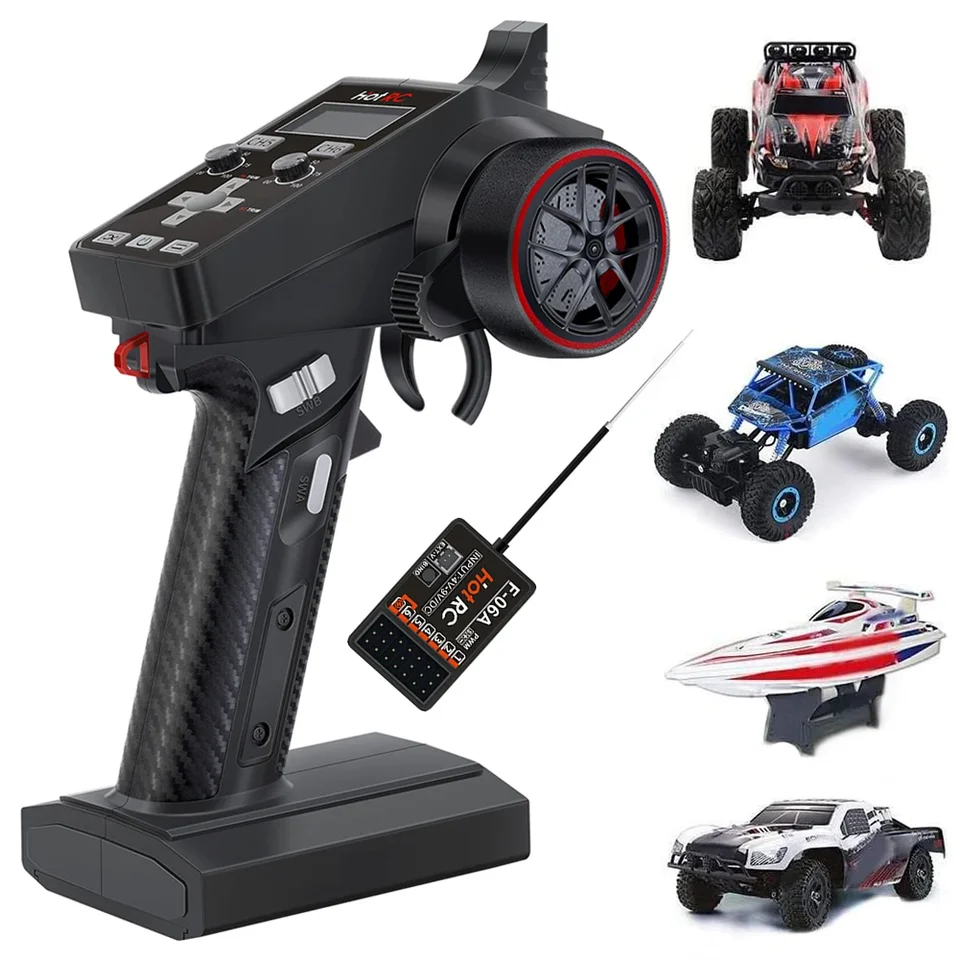6-kanálový diaľkový ovládač vozidla a modelu lode 2.4g RC Diaľkový ovládač RC RC Car Boat Tanks diaľkový ovládač pre nádrže RC Car Boat Tanks