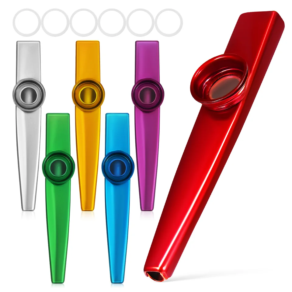 6 ks kazoo nástroj Small Metal Musical Musical Adult Mout Prax pre začiatočníkov