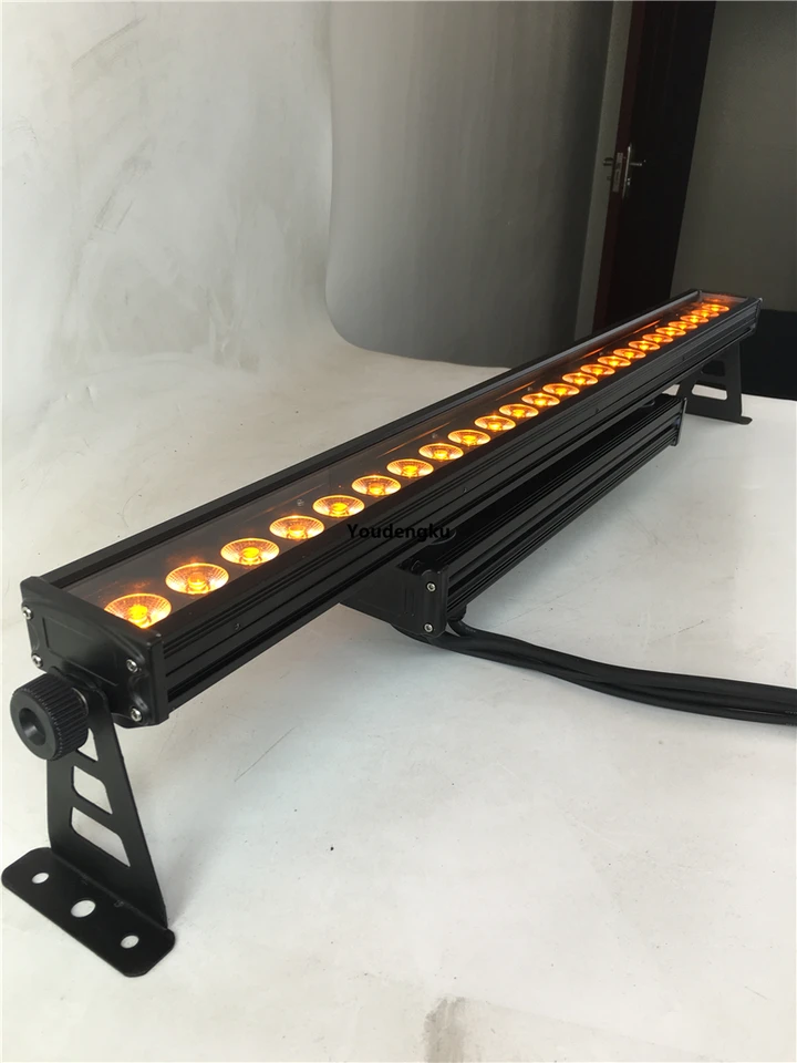 6 kusov Vysoký výkon RGBWA Lineárny svietidla LED WALL WATERPORE 24*15W DMX RGBWA 5in1 Outdoor Wall Washer LED SLEPET LIGHT LIGHT