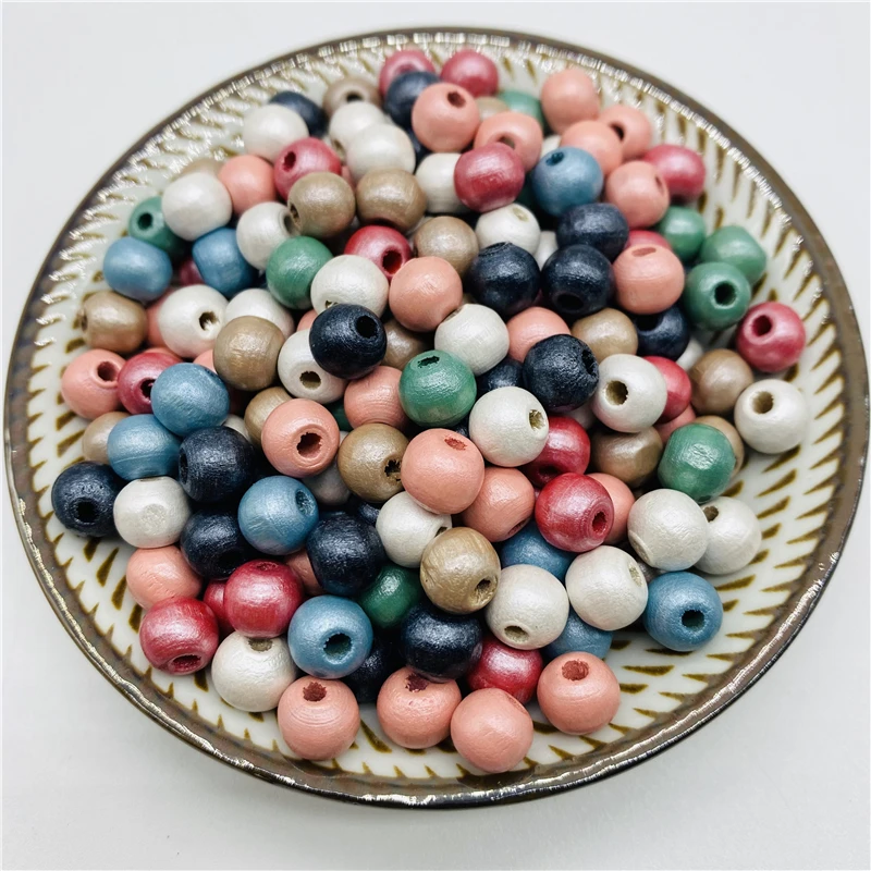 6 mm 8 mm 10 mm drevené korálky Round Loose Dištar